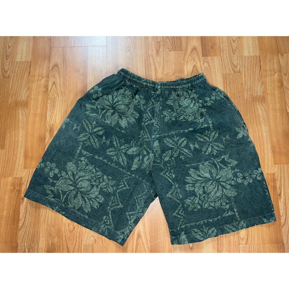 Vintage Camo Short ABC Design USA Made Floral Tropical Green Bottoms Mens XL